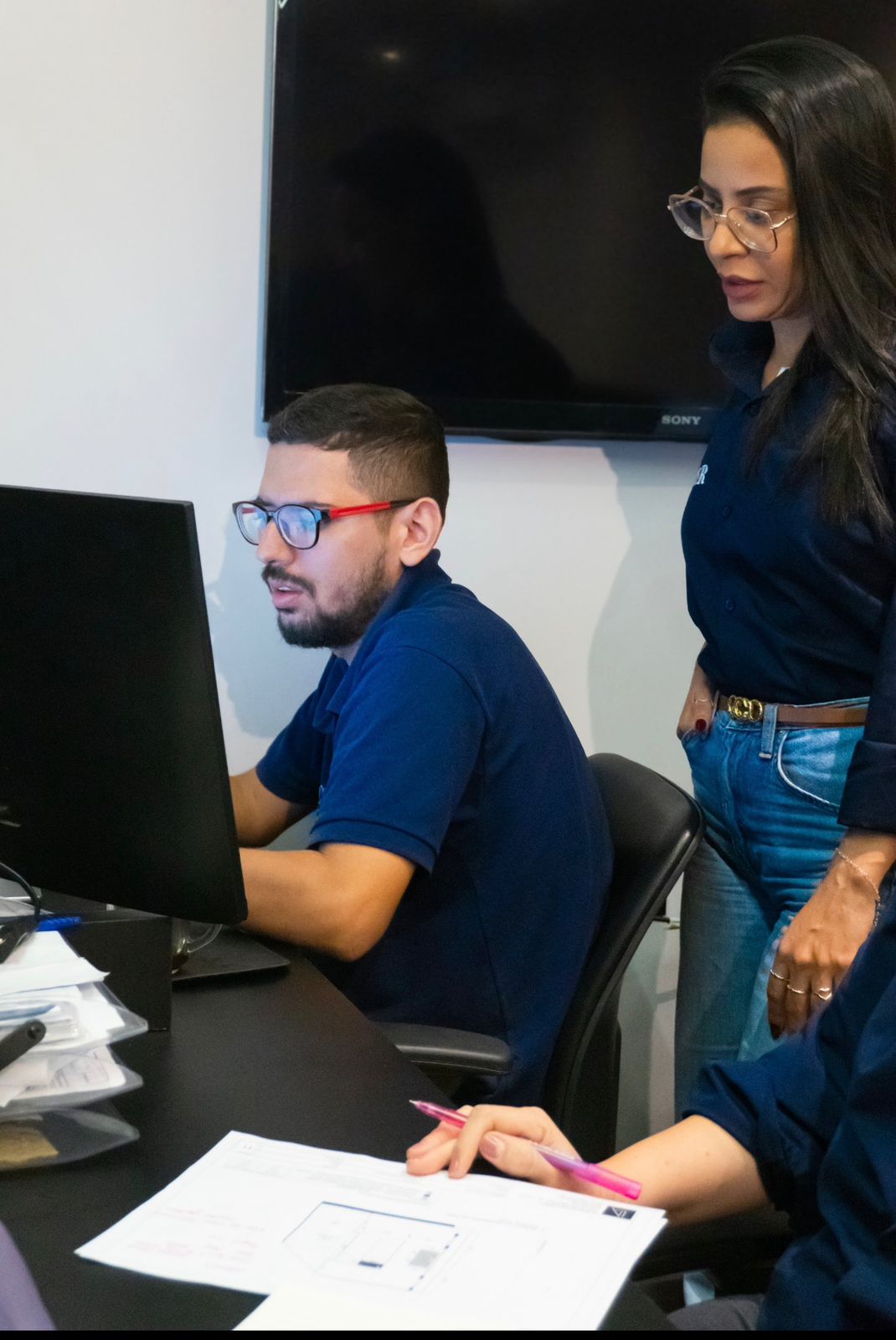 Equipe Scur em atendimento técnico